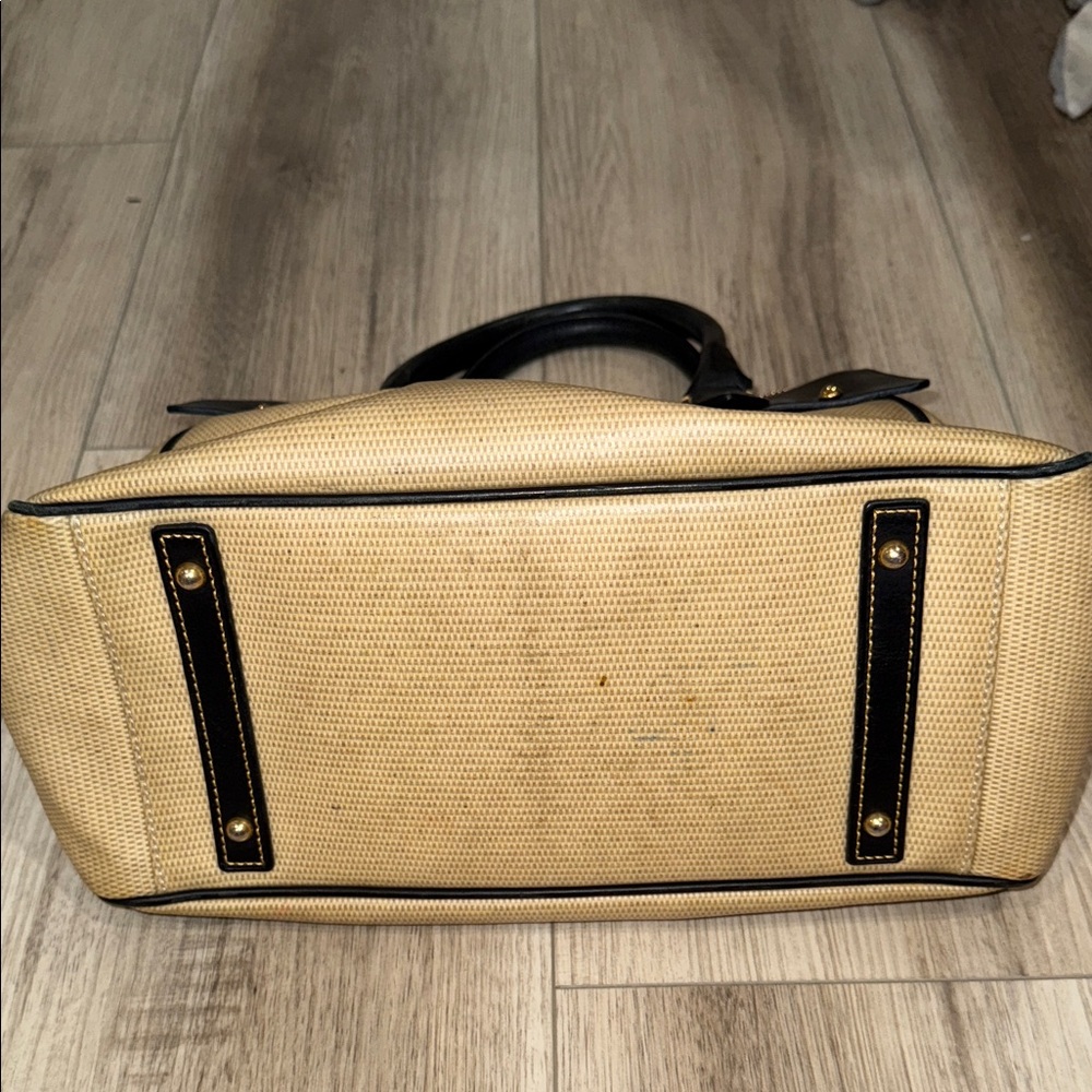 Dooney & Bourke Black and Tan Satchel - Picture 6 of 7